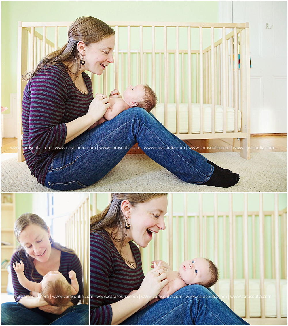 mother son newborn photography session boston