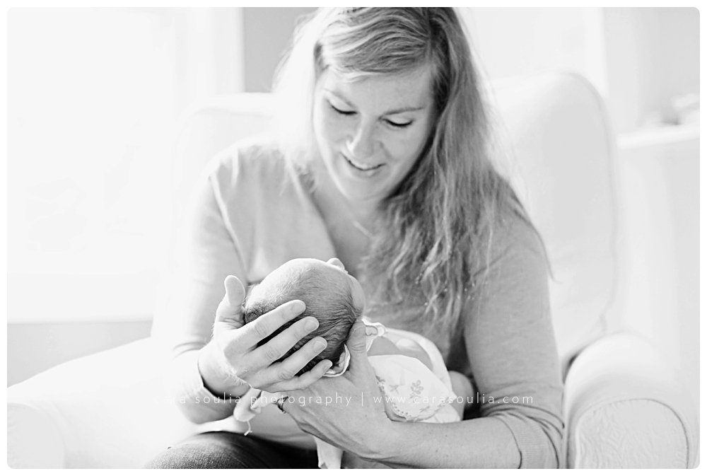 joyful beautiful newborn mother portrait needham