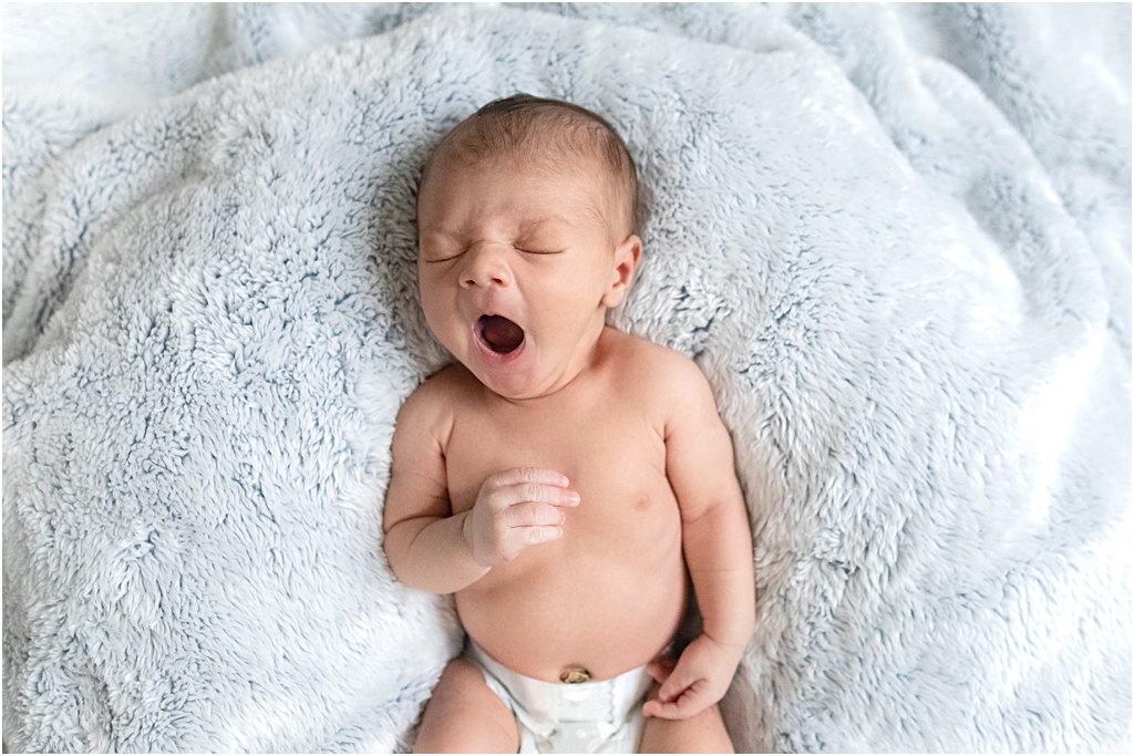 newborn baby at photo session in boston