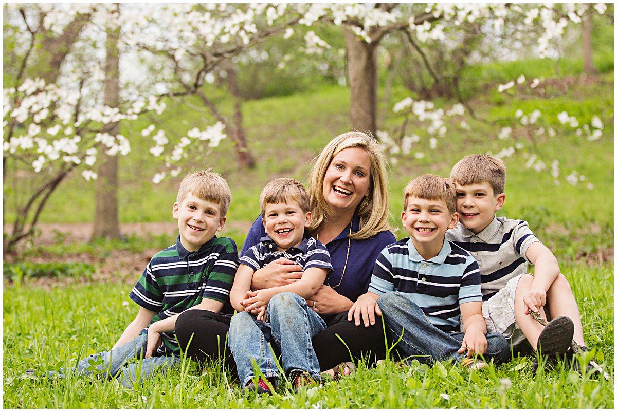 family in boston spring photo session